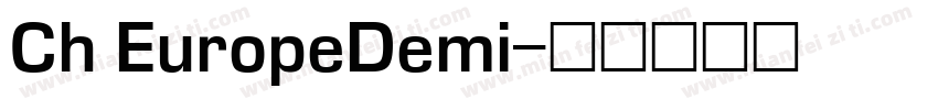 Ch EuropeDemi字体转换